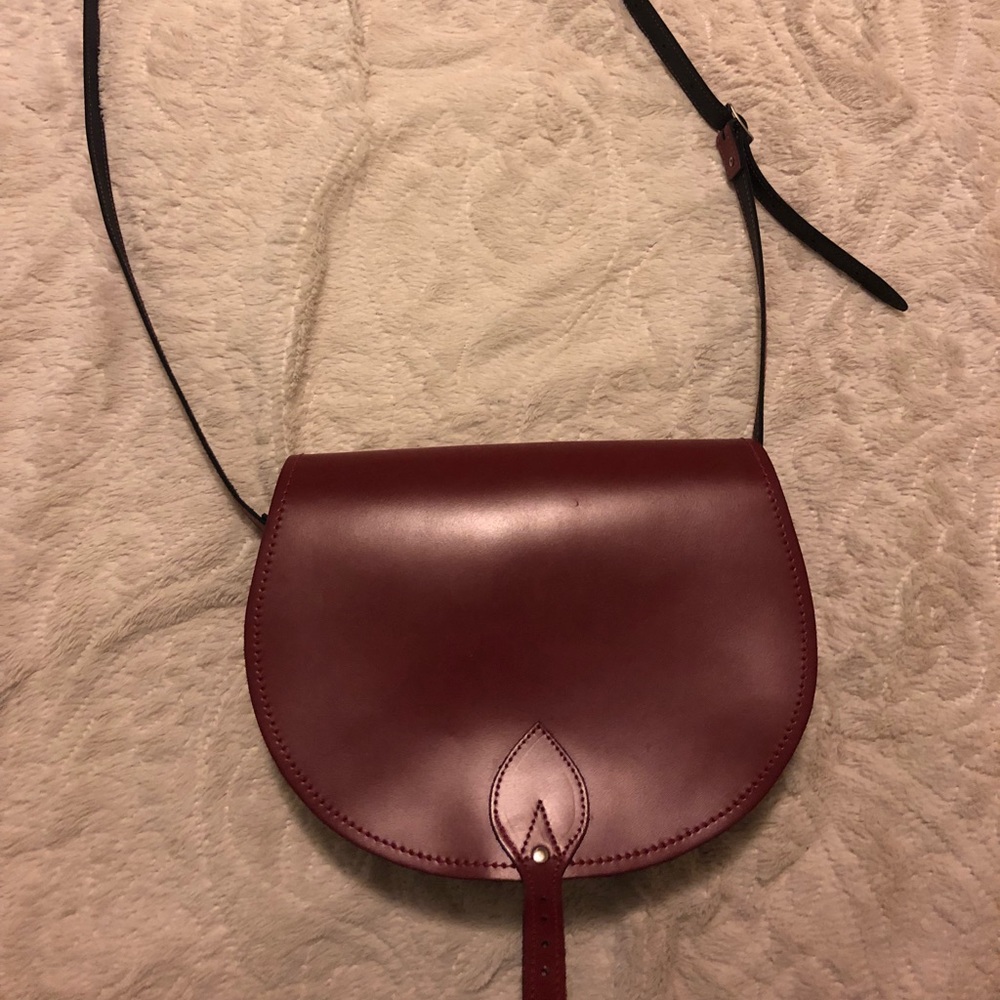 Zatchels Oxblood Saddle Bag